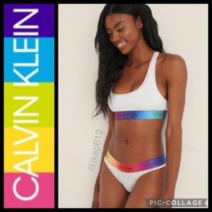 🌈NWT🌈Calvin Klein Modern Cotton Pride Bralette & Bikini Brief Set
